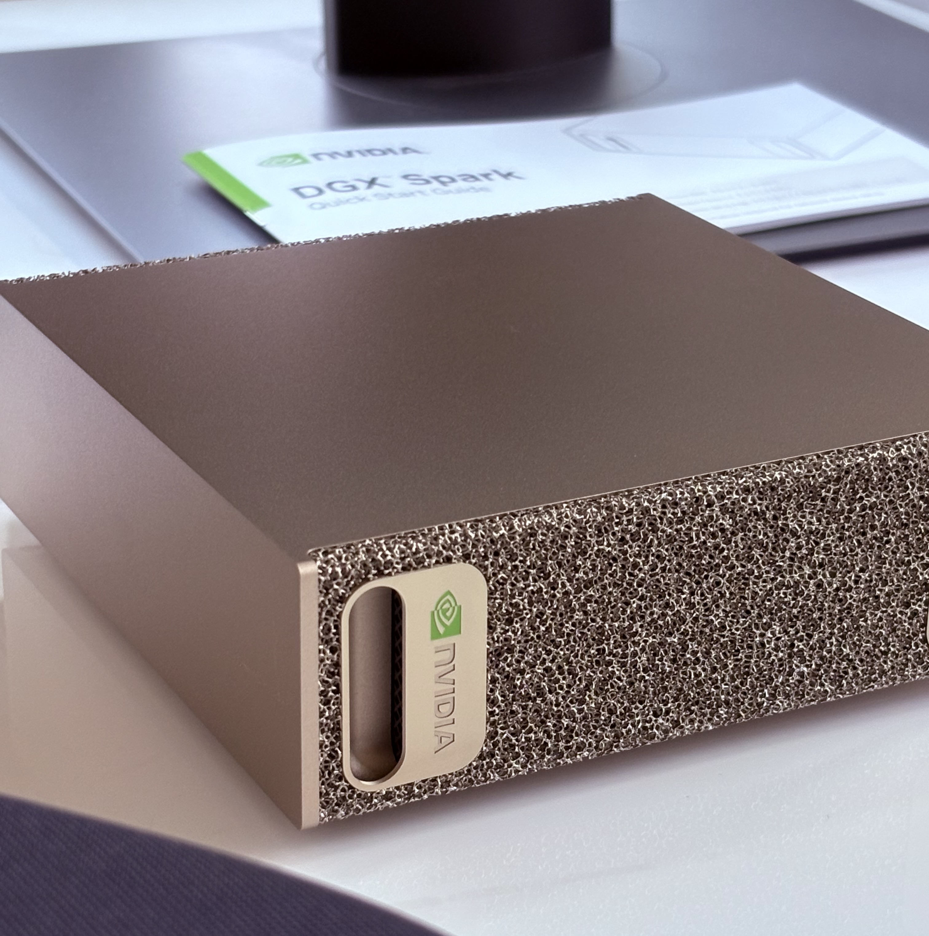The NVIDIA DGX Spark used for the Ollama, vLLM, and SGLang benchmark
